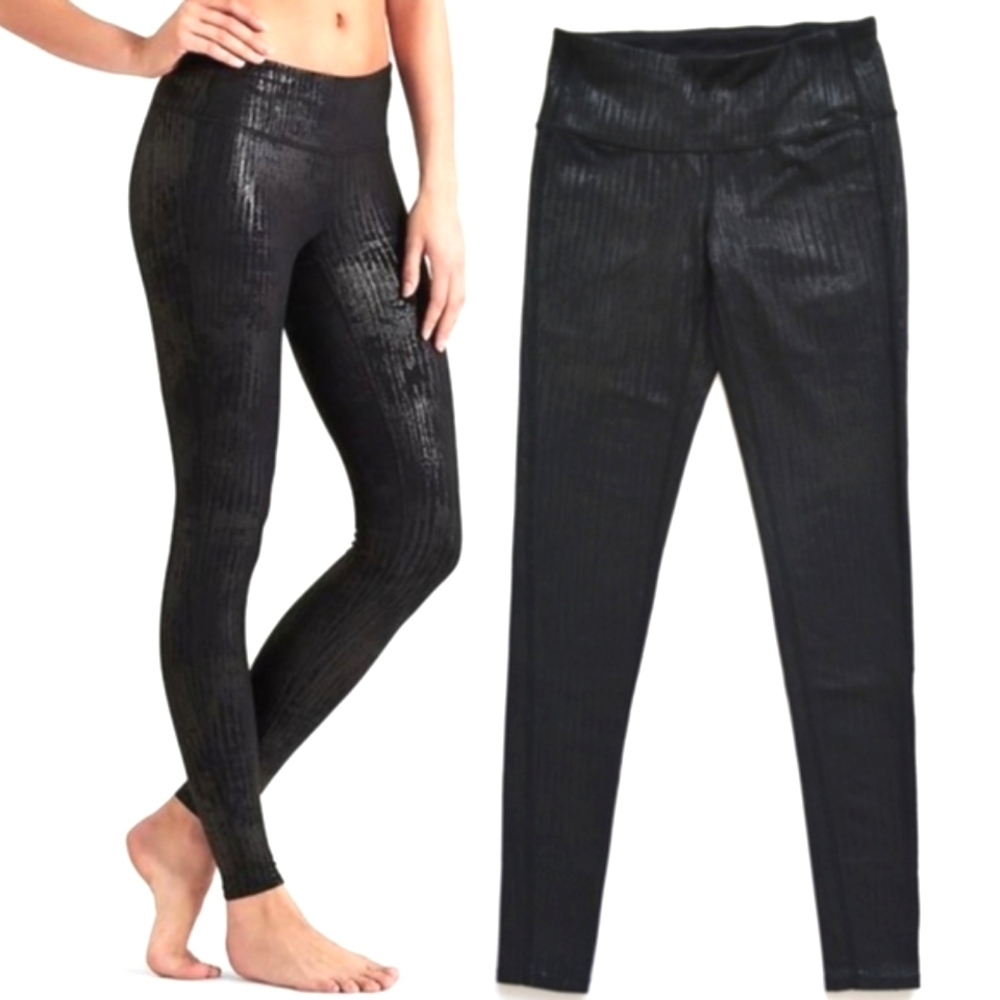 Athleta shiny metallic leggings